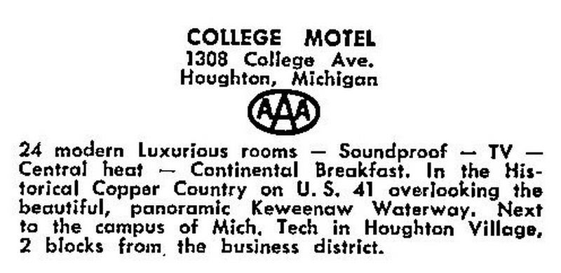 College Motel - Old Post Card (newer photo)